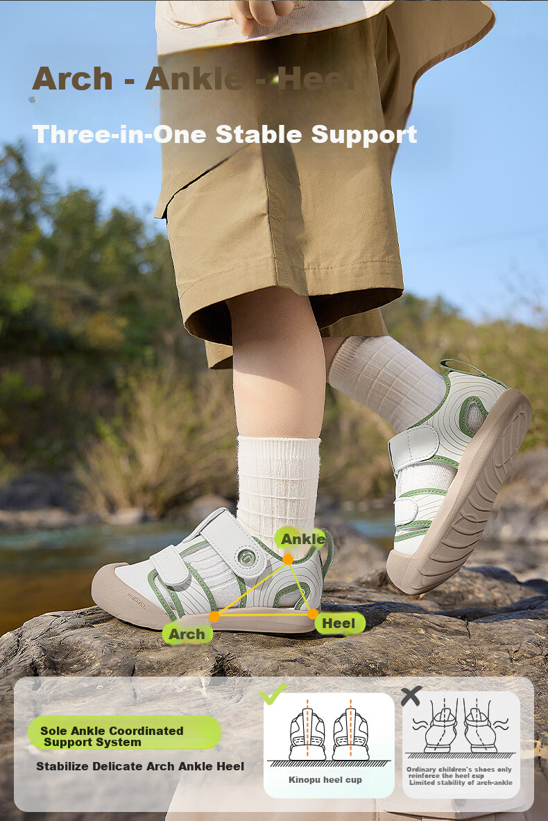 Ginoble Toddler Shoes, Summer Breathable Baby Sandals, Functional Shoes for Boys And Girls, GW1757 Cotton White/mint Gree 3