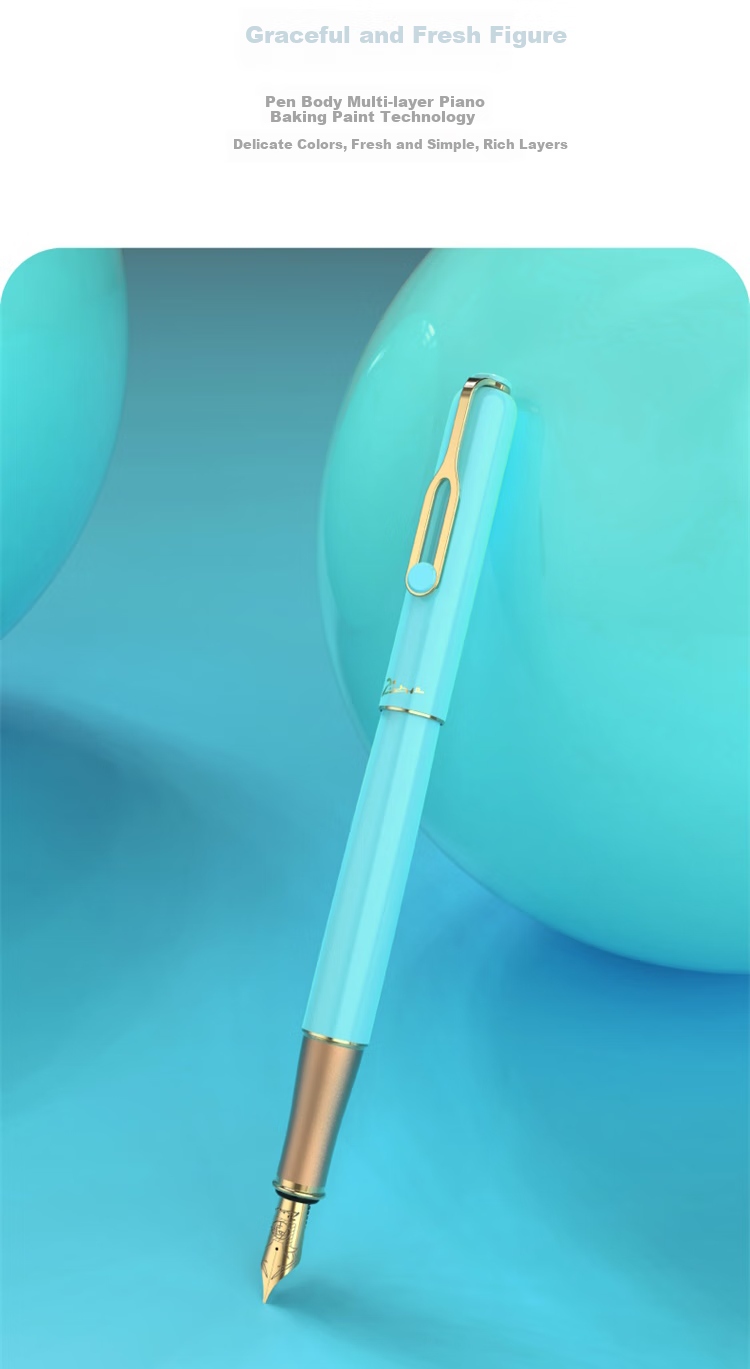 Pimio Fountain Pen Signature Pen for Primary And Secondary School Students, Adults, Calligraphy Practice, Mid-Autumn Festival Gift, Office Writing Ink Pen for Men And Women, Yami Candy Series 620 White Coconut Flavor 7