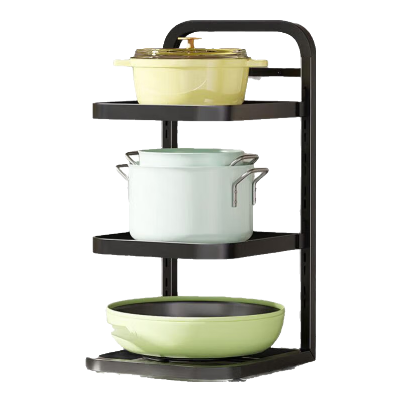 JD Original Kitchen Storage Rack, Multifunctional Pot Rack, Under-Sink Cookware Organizer, Corner Multi-Layer Countertop Shelf