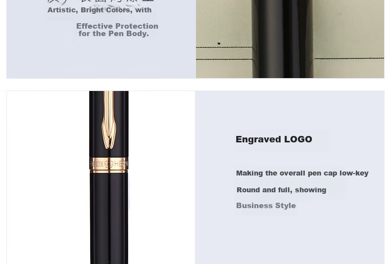 HERO Ballpoint Pen, 988 Daily Writing, Stylish And Personalized Business Office Signing Pen for Men And Women, Black with Gold Clip 9
