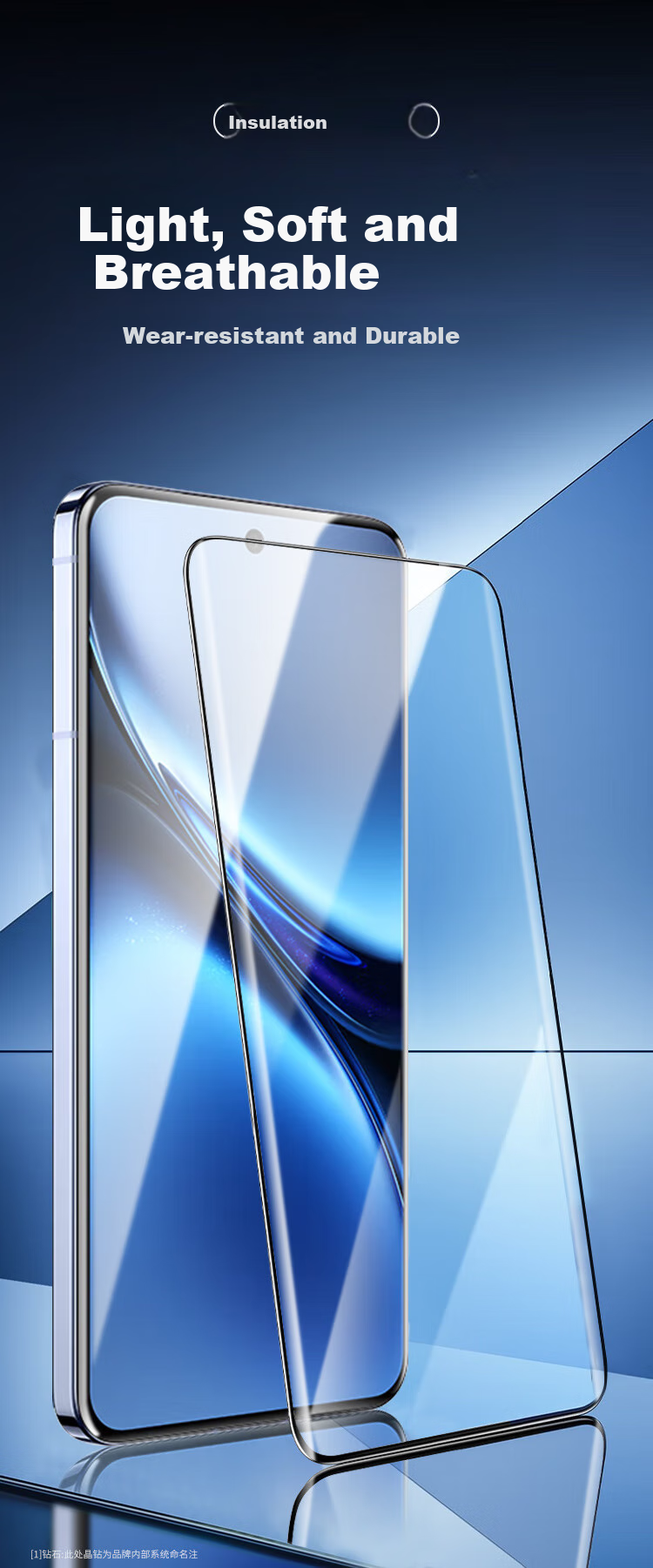 Kulefeng Tempered Glass Screen Protector for Vivo XFold5, Curved Full Coverage Ultra-Thin Anti-Drop Anti-Fingerprint Protective Film for Vivo X Fold5 Foldable Phone Outer Scree 1