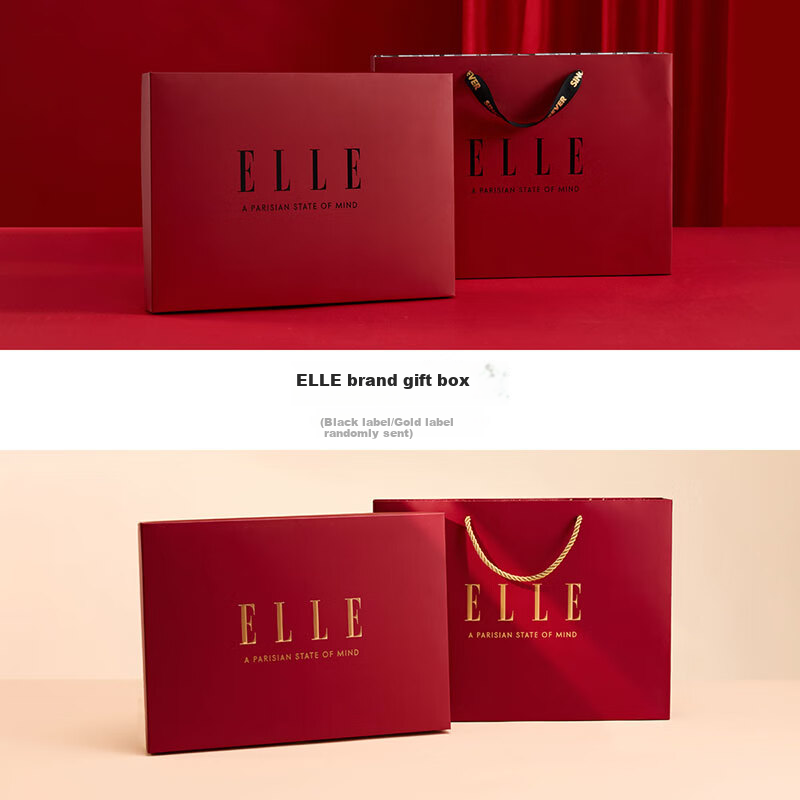 ELLE [Gift Box] 100% Wool Scarf for Women, Double-Sided Autumn And Winter Thick Warm Shawl Neck Wrap Gift Mid-Autumn Festival 1