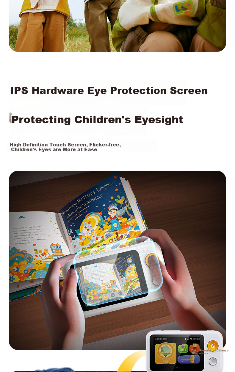 Lukaboshi AI Learning Camera for Children, 32GB Green Intelligent Learning Machine, Early Education Toy, Birthday Gift for Boys 15