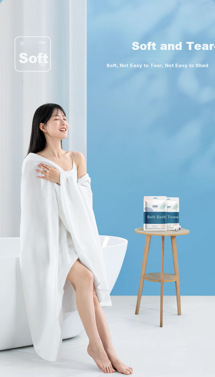 BADIGAO Disposable Bath Towel, Individually Wrapped Travel Towel, Compressed Thickened Enlarged Towel for Tourism And Hotel Use 7