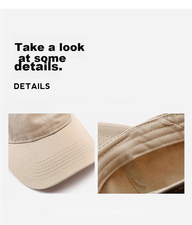 MMOPTOP Washable Solid Color Baseball Cap for Women, All-Season Soft Top Pure Cotton Sun Protection Visor Cap for Men, Sunshade Face-Slimming Cap 10