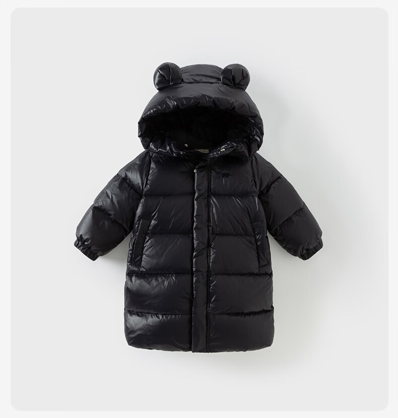 DAVE & BELLA Kids Long Down Jacket Boys Winter Coat Girls Three-Proof Outerwear Baby Toddler Winter Clothes 8