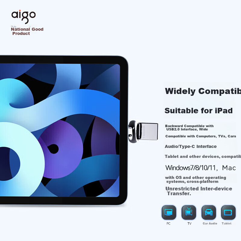 USB-флеш-накопитель Aigo U358 Type-C, 256 ГБ, серебристый