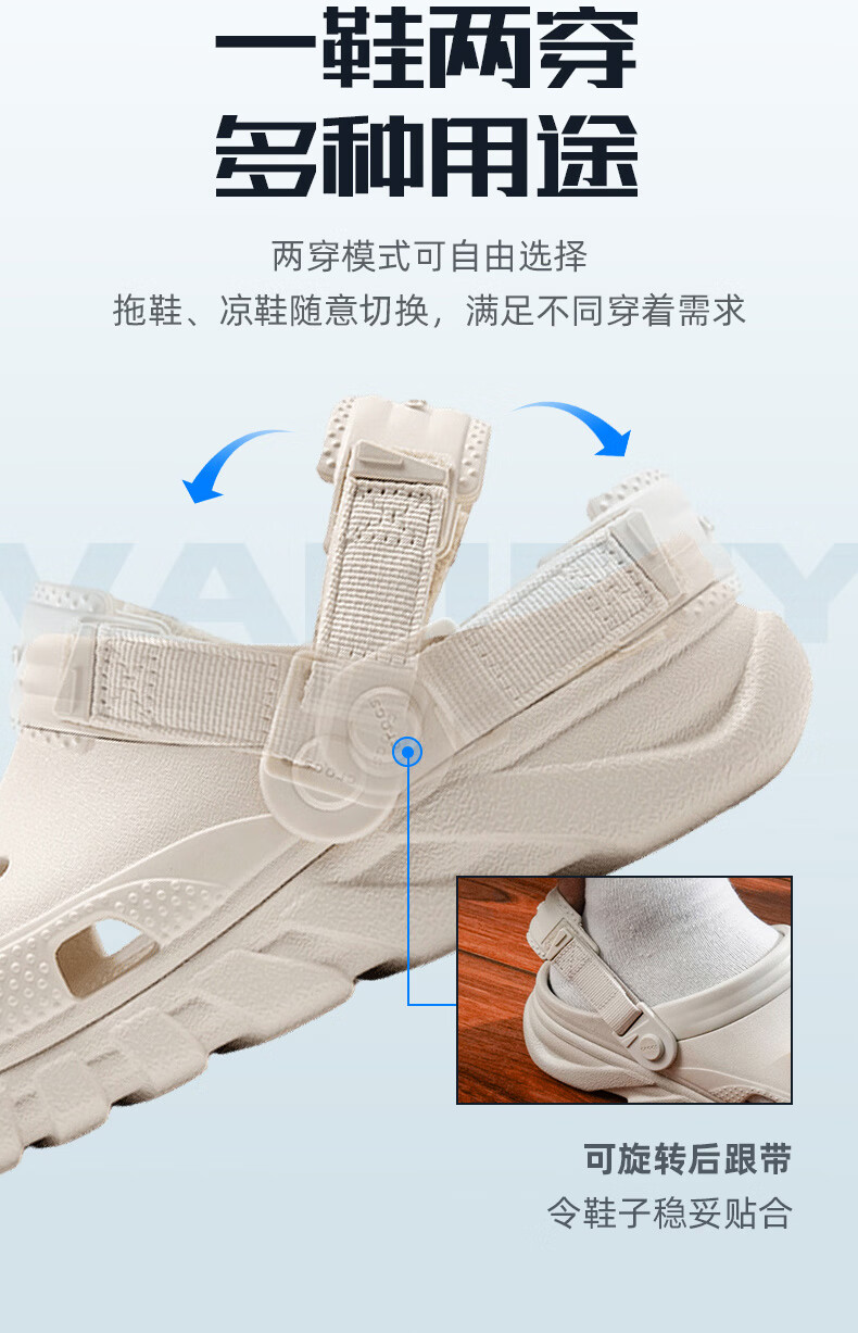 CROCS Unisex Clog Sandals, Outdoor Casual Fashion Trendy Beach Shoes Slippers, 208776-160, Size 39-40 2