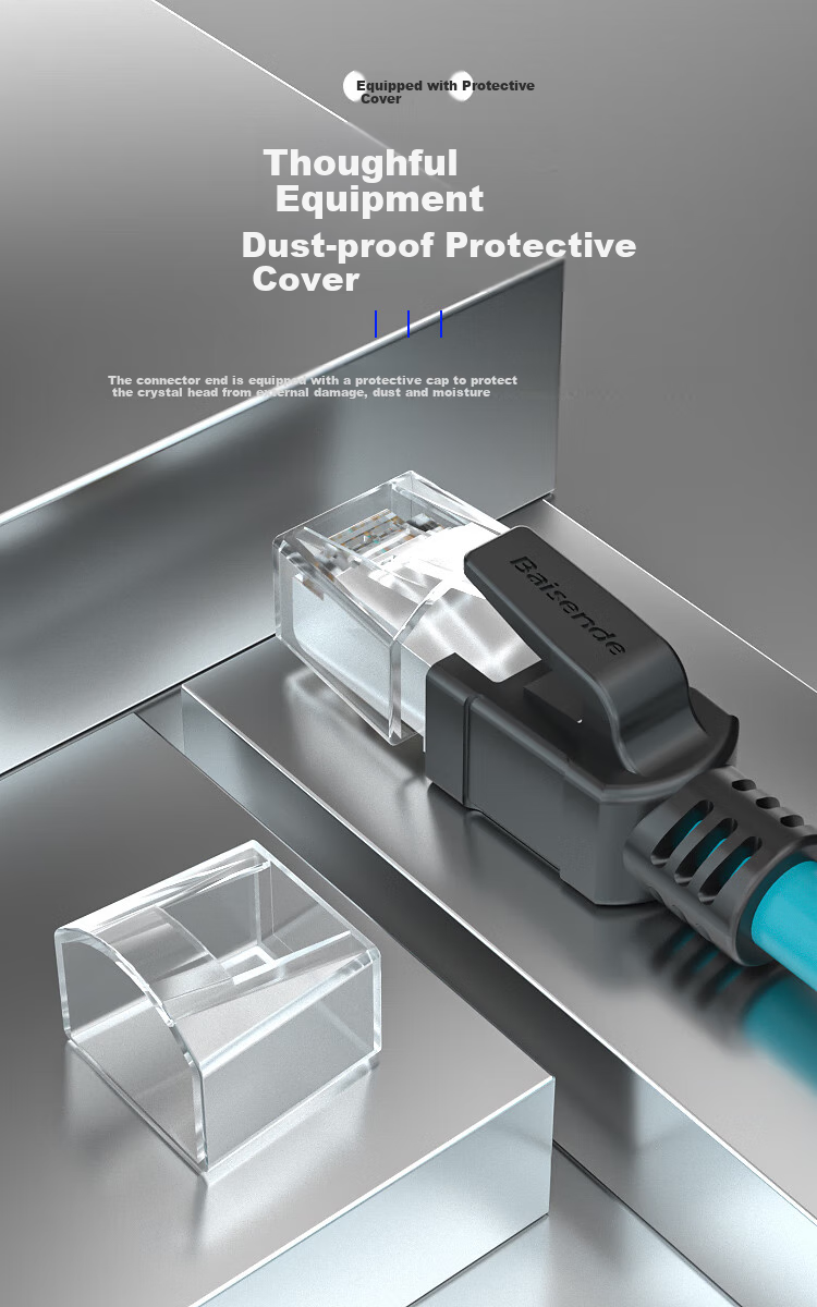 BOSENDE Cat6a Shielded High Flexible Patch Cable, 10 Gigabit Industrial Network Cable, Profinet EtherCat Ethernet Cable, BSD-CAT6A 3 Meters 6
