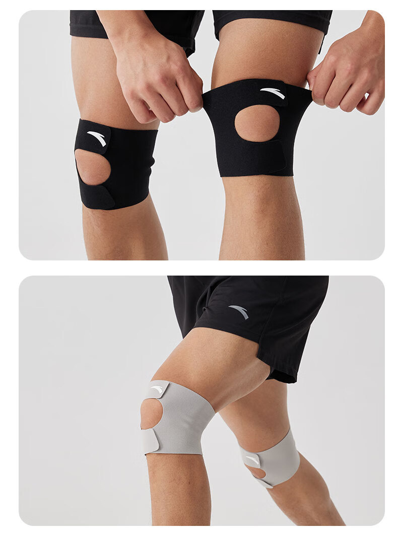 ANTA Sports Knee Brace, Running Basketball Badminton Meniscus Stabilization Patella Open Knee Support Brace, Gray L 11