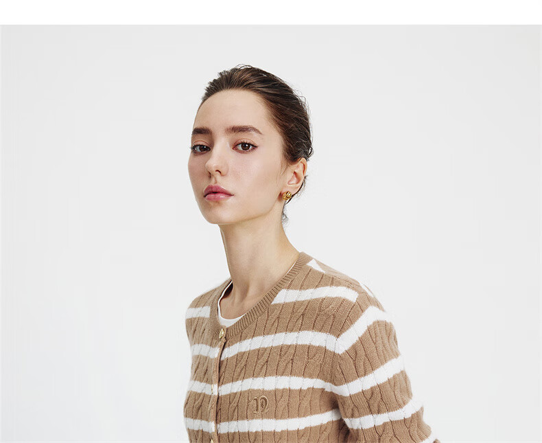 Navikail [Celebrity Style] Italy Small Sailboat Women's 25 New Full Wool Knit Cardigan Jacket 2334095501 30