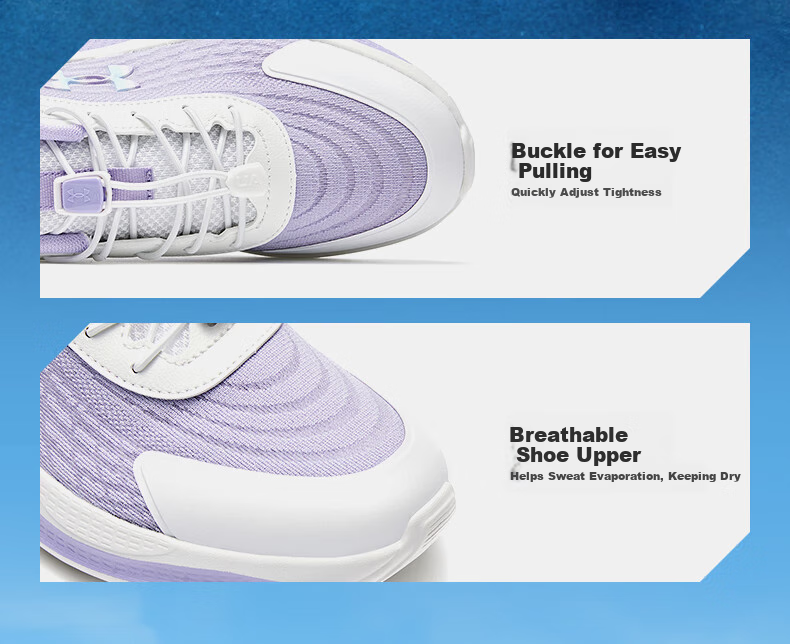 Under Armour Spring And Summer Children's Running Shoes for Boys And Girls, Breathable Mesh Upper, Non-Slip Straps, Comfortable Physical Exam Sports Shoes 5