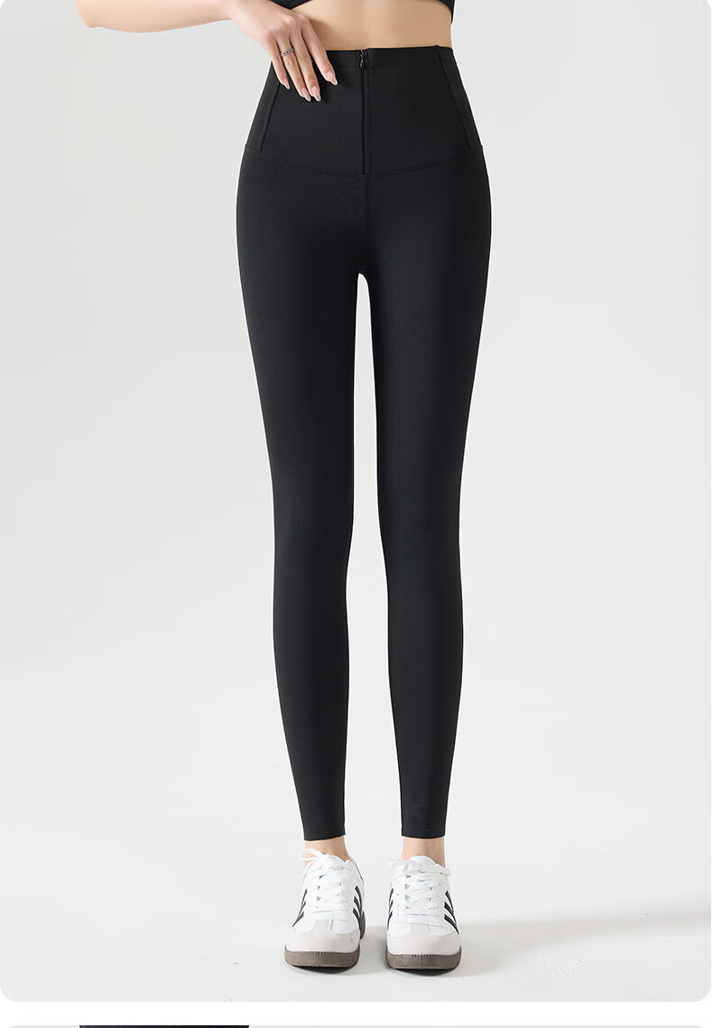 LangSha High-Waist Slimming Seamless Yoga Leggings for Women, Autumn New Stretchy Shaping Shark Pants 9