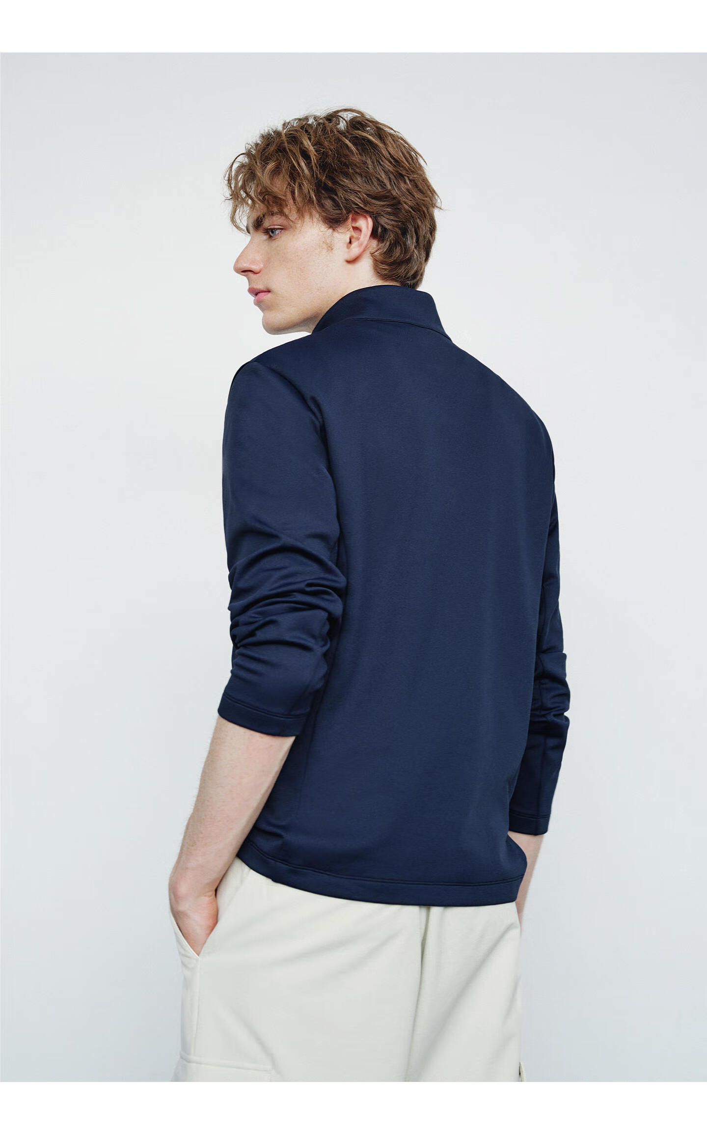 Navigare Celebrity-Inspired Small Sailboat Men's Half-Zip Brushed Casual Sweatshirt Inner Layer Top 1135845304 27