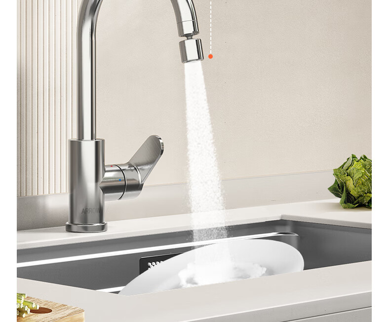 ARROW Kitchen Hot And Cold Faucet with 360° Rotating Double Control Tap for Sink [Renovation Subsidy 15%] 7