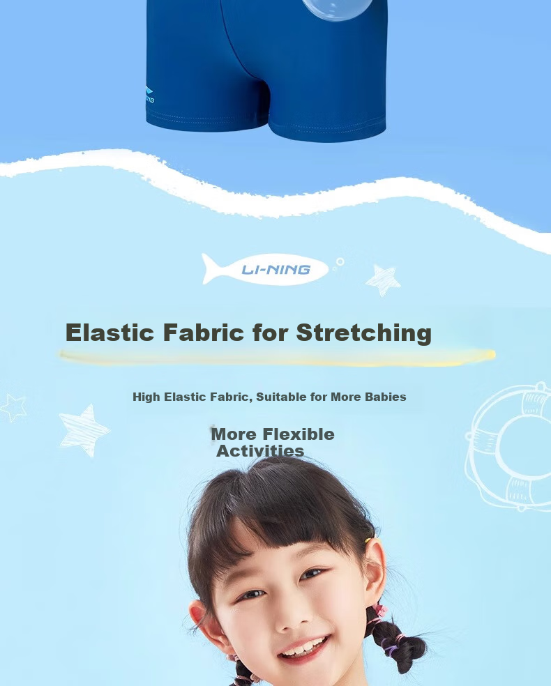 Li-Ning Children's Swimwear, for Girls And Boys, Small to Large Sizes, Professional Swimsuit, 2026 New Quick-Dry Two-Piece Set, 806-003 6