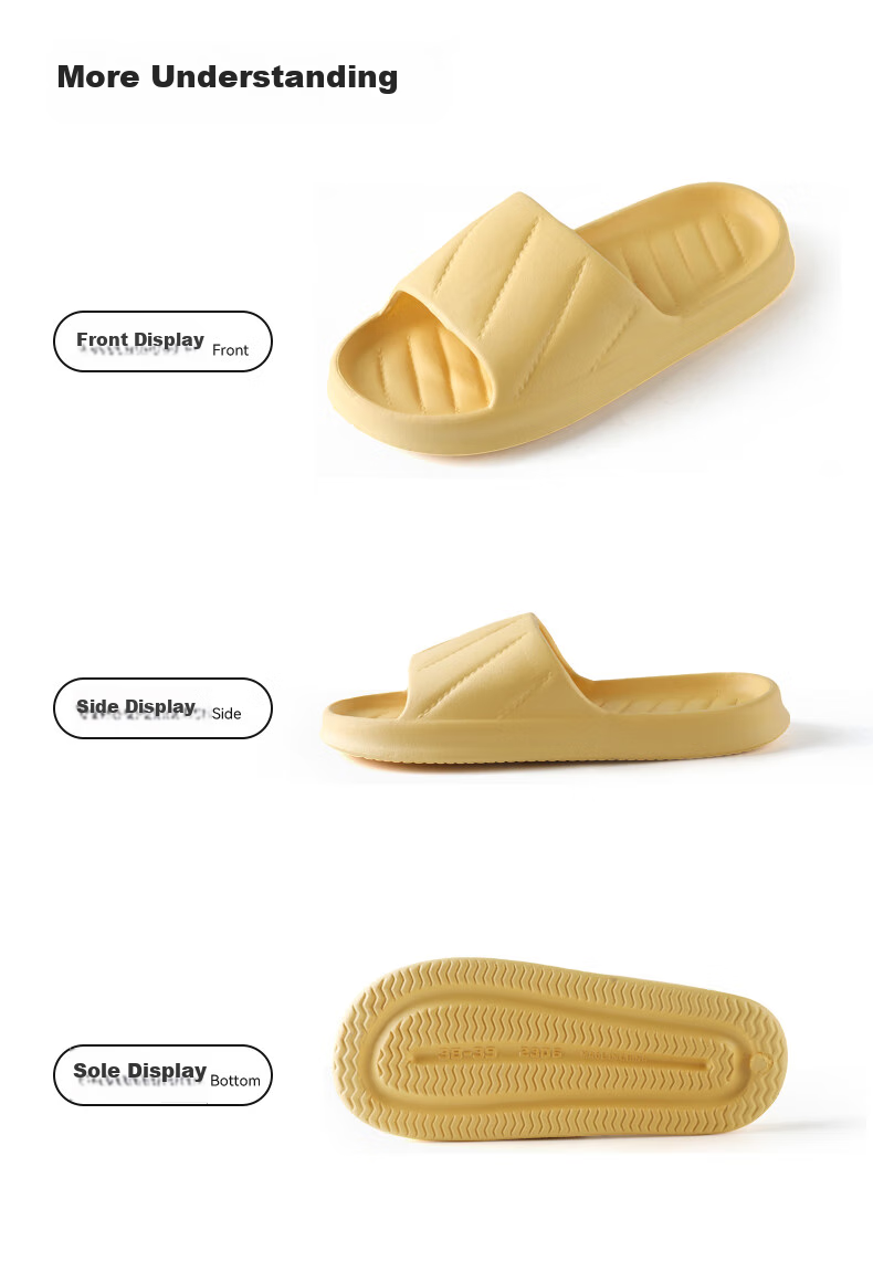 FOOTOPPO Slippers for Women And Men, Summer Home Use, Non-Slip Couple's Indoor Thick-Soled Bathroom Slide Sandals 10