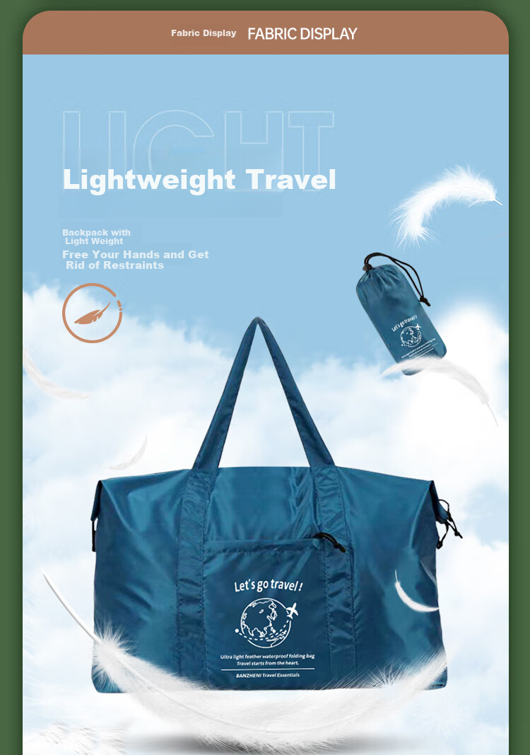 Banzheni Travel Bag, Large Capacity Foldable Suitcase with Handle for Men And Women, Storage Bag for Maternity, Fitness Handheld Crossbody Bag 3