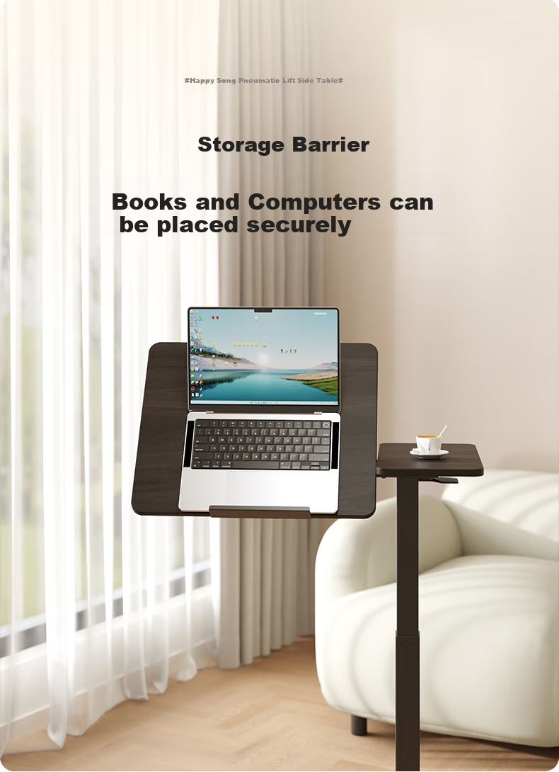 Loctek Mobile Bedside Table, Adjustable Height Desk, Computer Desk, Dorm And Home Lazy Table, Small Table T04-Plus White 20