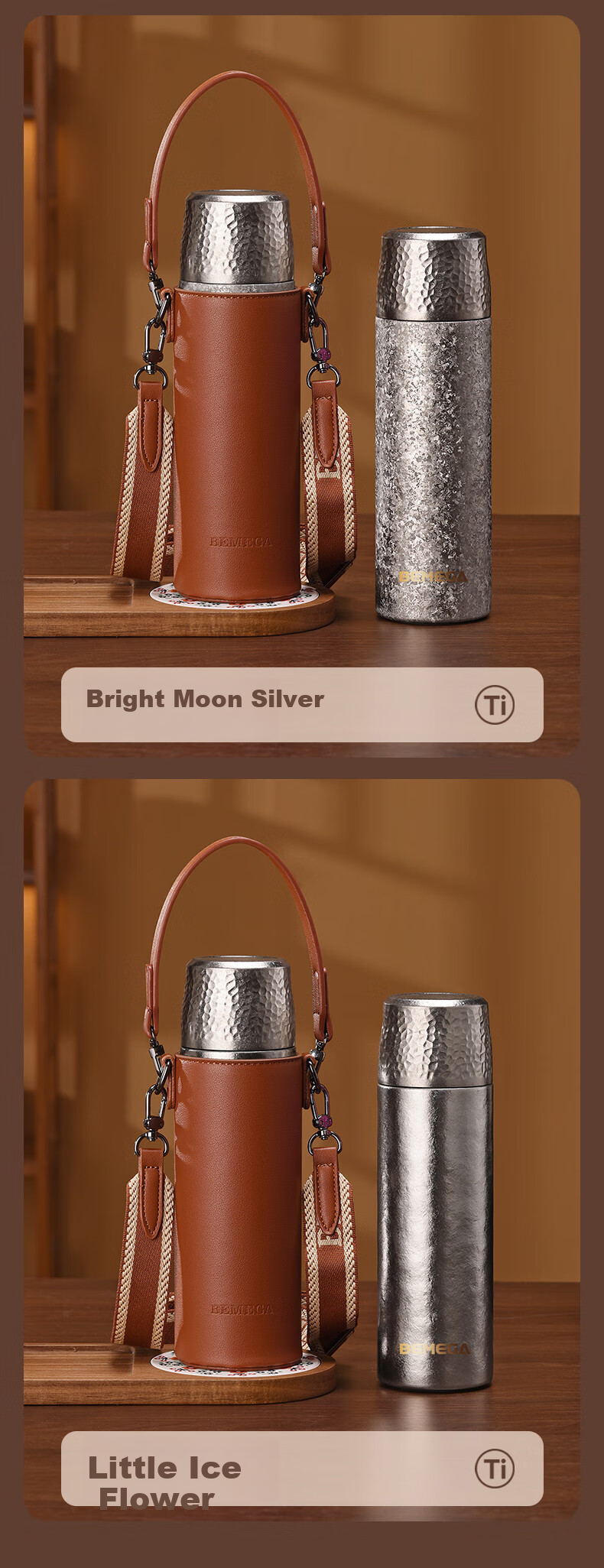 BEMEGA Pure Titanium Insulated Mug for Women And Men, Stylish 2025 New Model Sold by JD, Titanium Cup with Tea Infuser And Water Separatio 18