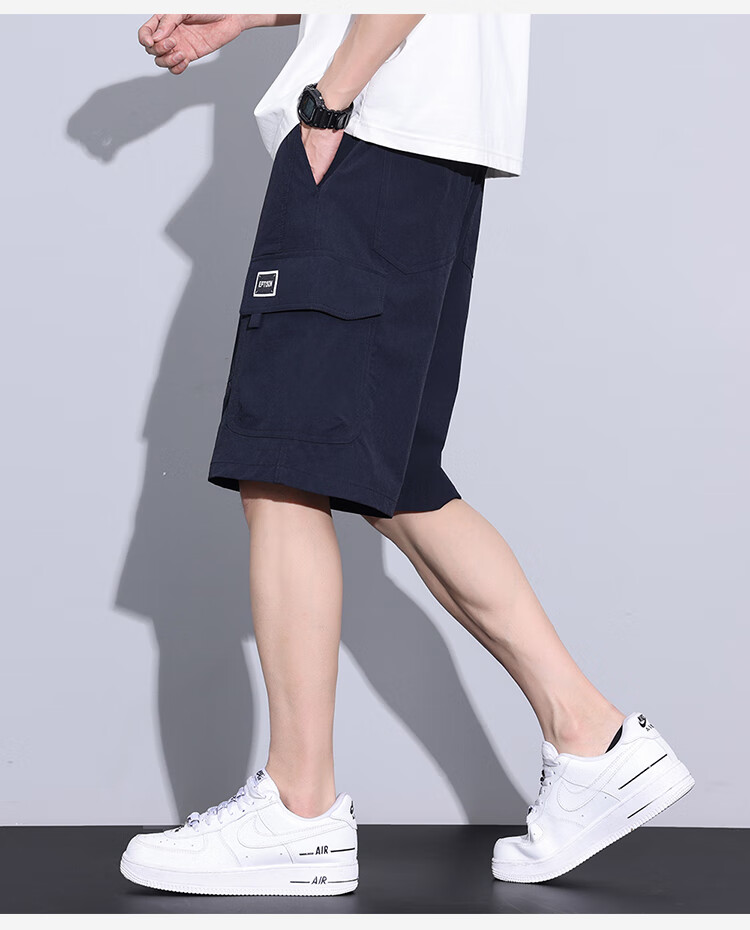 Yipintiancheng [Workwear Shorts] 2025 Summer Men's Five-Point Pants, Fashionable Workwear Multi-Pocket Trendy Outdoor Sports Shorts 4