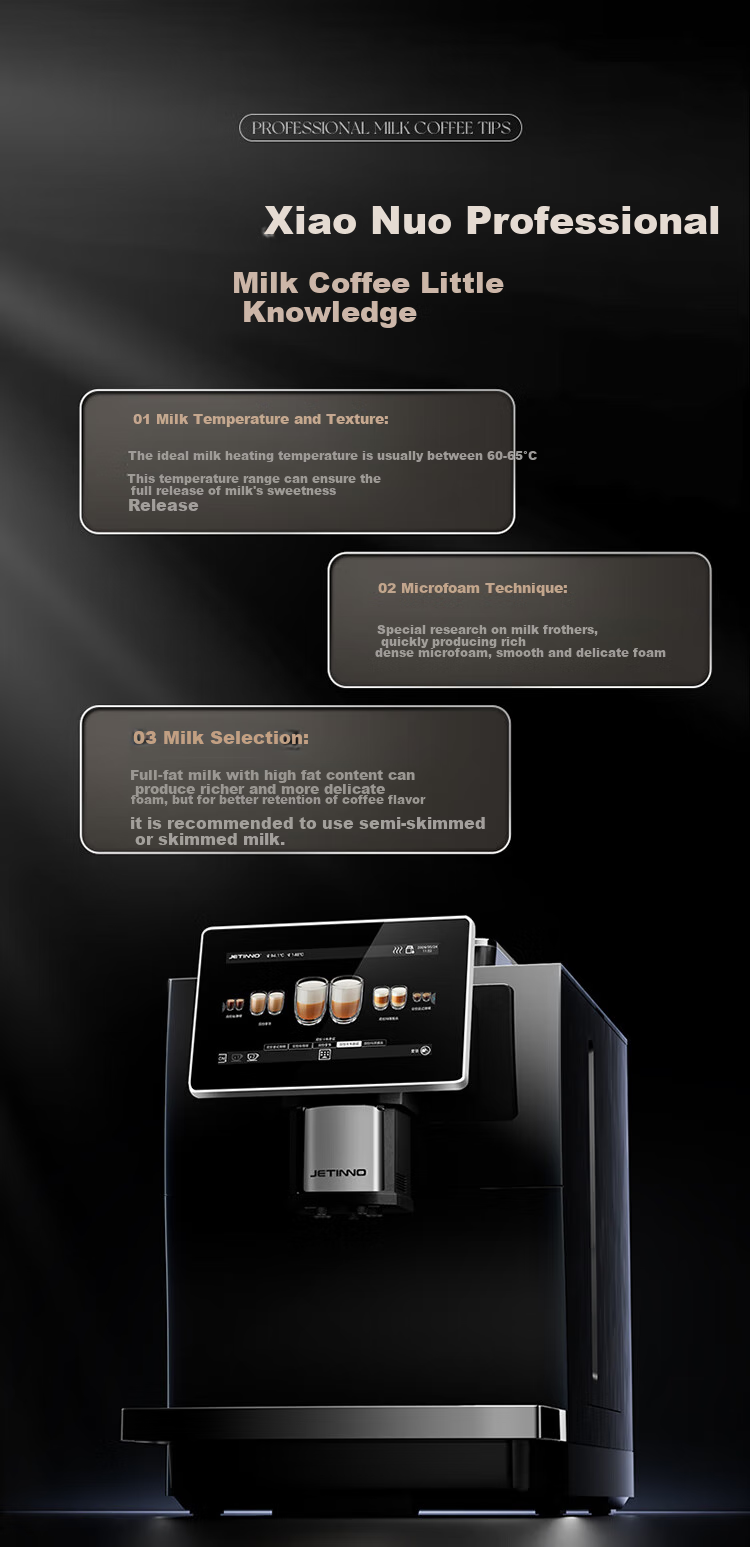 Jinu (Jetinno) [7-Day Trial] Fully Automatic Coffee Machine for Home And Office Use with Integrated Grinding (64mm Flat Blade), Dual Boiler, Self-Cleaning JL15 (20g Ground Coffee Container) 9