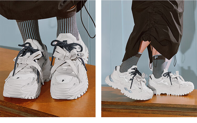 FILAFUSION Fila Trendy Women's Shoes BIANCO Platform Winter Candy Dad Sneakers 26