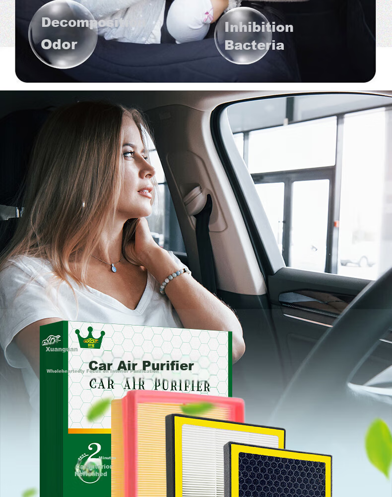 Xuanguan 2021-2026 Geely Xingyue L (2.0T) Activated Carbon PM2.5 Anti-Smog Air Conditioning Filter + Air Filter Set 2