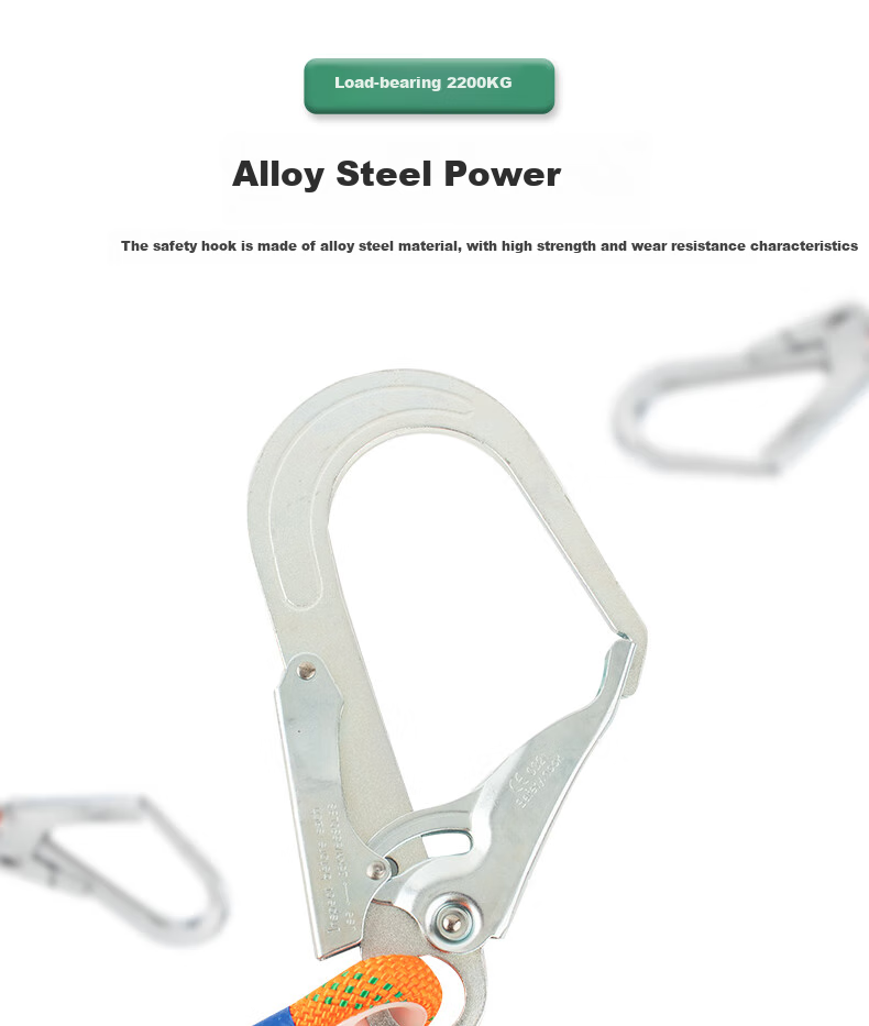 Timi Five-Point Safety Harness, High-Altitude Work Safety Rope, Full Body Safety Belt, Adjustable Single Large Hook, 3 Meters 18