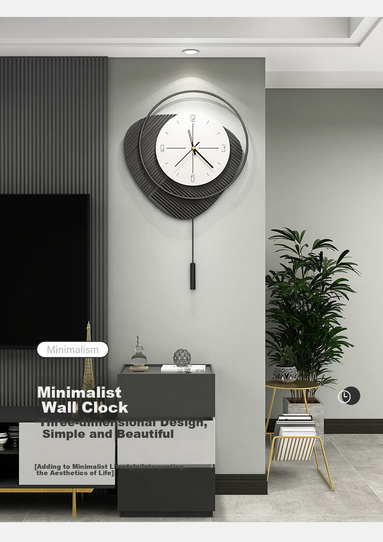 Momen Wall Clock, Luxury Timepiece for Living Room, Artistic Modern Minimalist Stylish Creative Grid Decorative Wall Clock 3