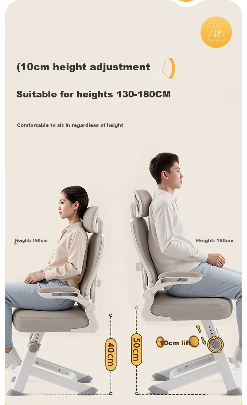Quanpinwu Computer Chair, Study Chair, Office Chair, Ergonomic Chair, Student Chair, Lumbar Support Chair, Swivel Chair, Gaming Chair, Height Adjustable 8