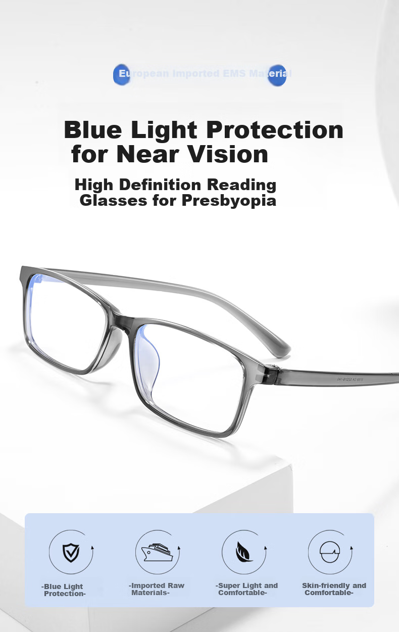 Yupintang Reading Glasses for Men And Women, Imported EMS Material Ultra-Light TR Frame, High-Definition National Standard Anti-Blue Light Reading Glasses 1