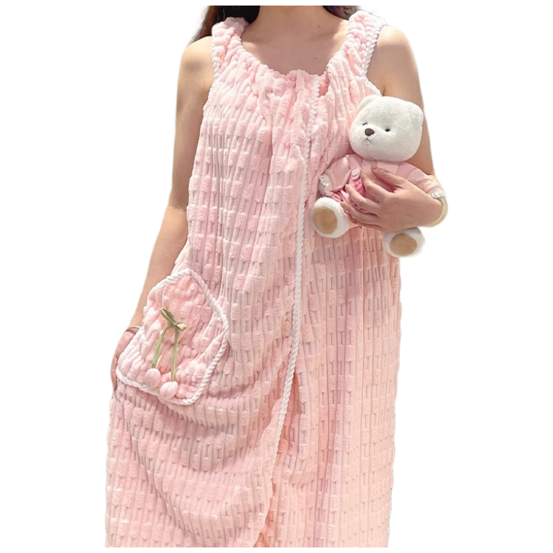 Fanyejia Bathrobe, Towel, Wrap for Women, Wearable And Wrapable, for Student Dormitory, Quick-Drying, Absorbent, Home Use, Antibacterial, Bathrobe, Summer Towel