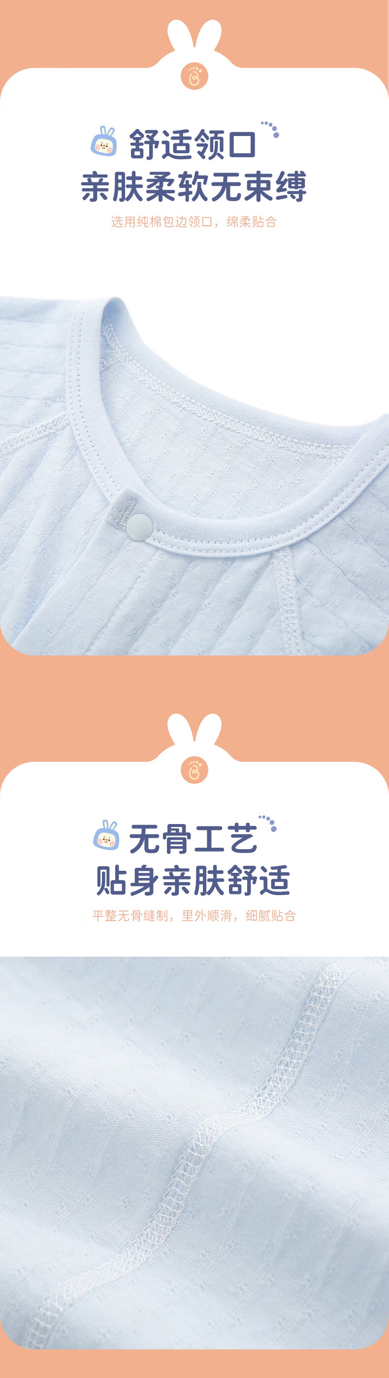 Babyprints Infant Romper 2-Pack, Newborn Short-Sleeve Bodysuit, Summer Baby Clothes, Pure Cotton Thin Onesie, Blue And Yellow, Size 73 1