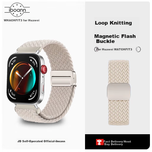 Iboann Compatible with Huawei FIT5 Strap, Fit4Pro Watch Band with Magnetic Clasp, Fit3 Watch Strap, Breathable Nylon Folding Buckle, Summer Fashion Watch Accessory Band