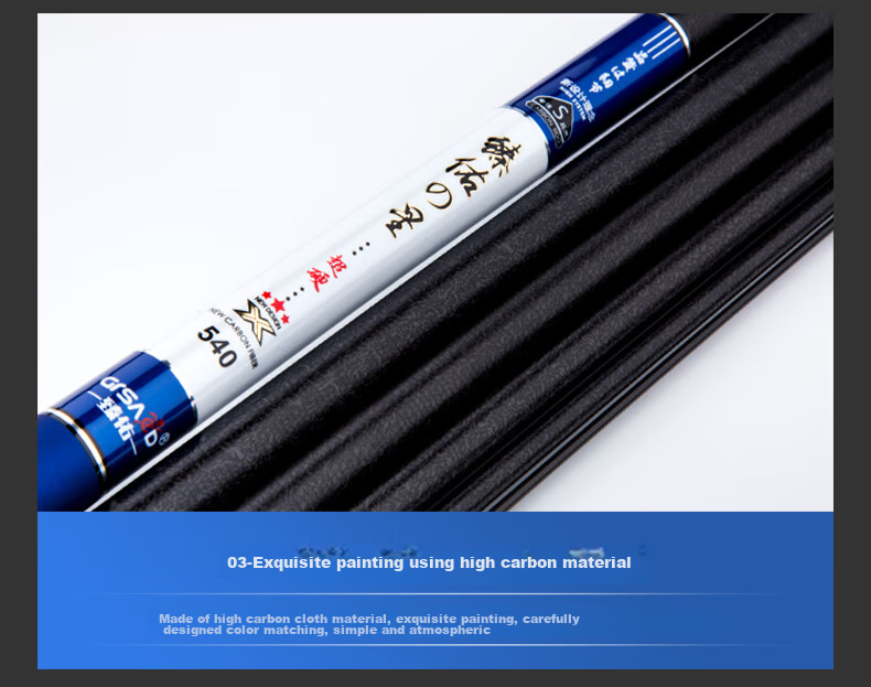 Grsaed Fishing Rod Set Star 6.3m Hand Rod, Platform Fishing Pole, Carbon Fiber 28-Section Wild Fishing Carp Rod, Crucian Carp Rod, Fishing Pole 10