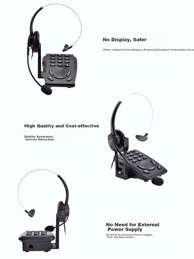 HION VF600 Headset Telephone, Business Call Center Headset, Customer Service Call Center Phone, Office Fixed-Line Telephone, Landline (Without Recording Function) 4