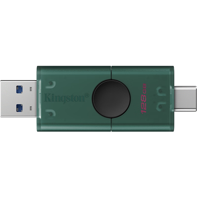 Kingston 128GB Type-C USB 3.2 Dual Interface Flash Drive DTDEG2 Large Capacity Office Car USB Drive Compatible with Android, Apple Phones, and Computers