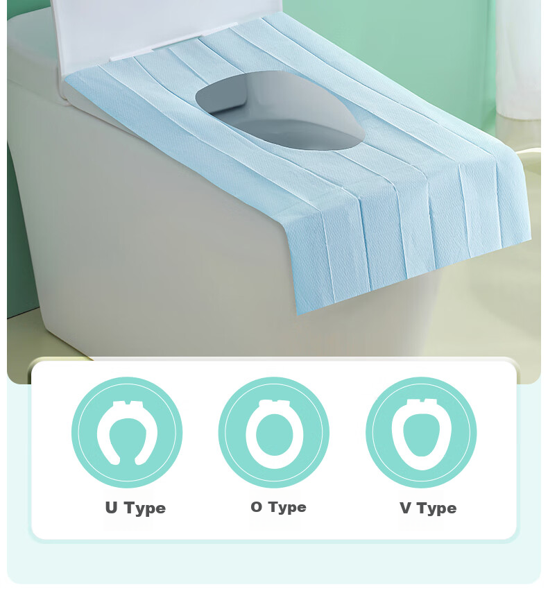Briars Disposable Toilet Seat Covers Universal Type 0 Series Sterile Extended Length 50 Pieces Blue 10 Pieces/pack 14