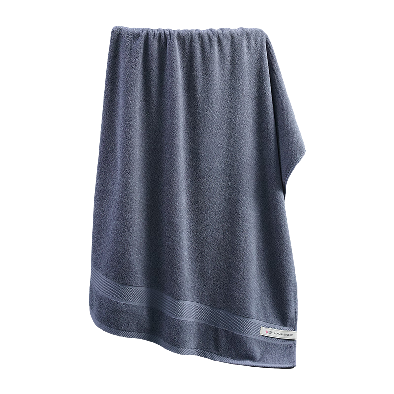 Grace Bath Towel Pure Cotton 7A Antibacterial Large Adult Soft Absorbent Children's Bath Towel Unisex Home Thick Wrap Dark Gray