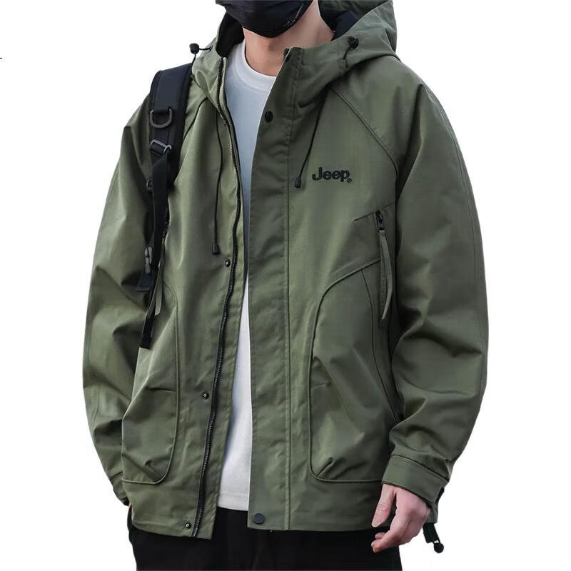 Тактическая куртка JEEP мужская, демисезонная, цвет: зеленый (Army Green), размер 4XL