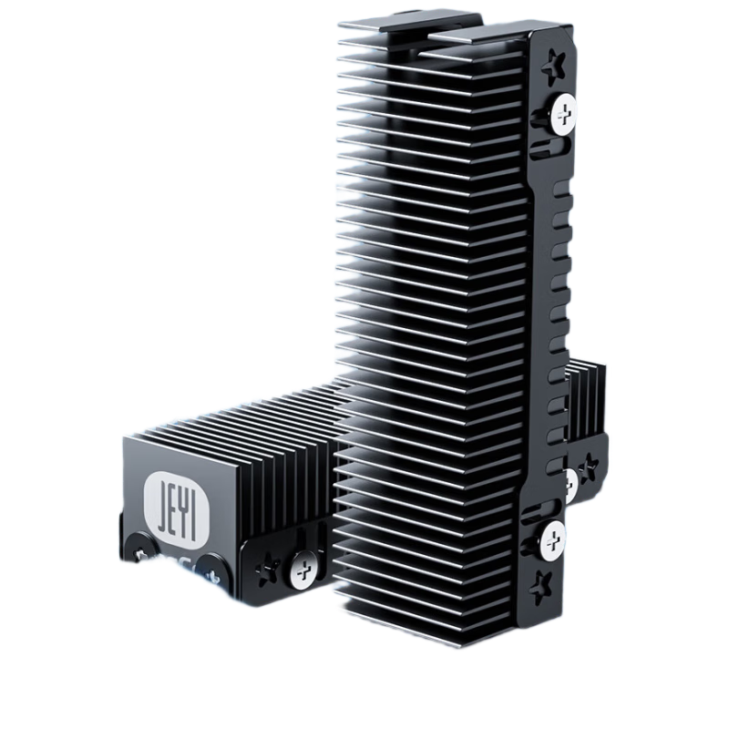 JEYI M.2 Multi-Fin Hard Drive Cooler, NVME Solid State Cooling Vest, Full Aluminum 3D Cooling Fin Assembly, 38-Layer Stacking Design, SSD Efficient Heat Dissipatio