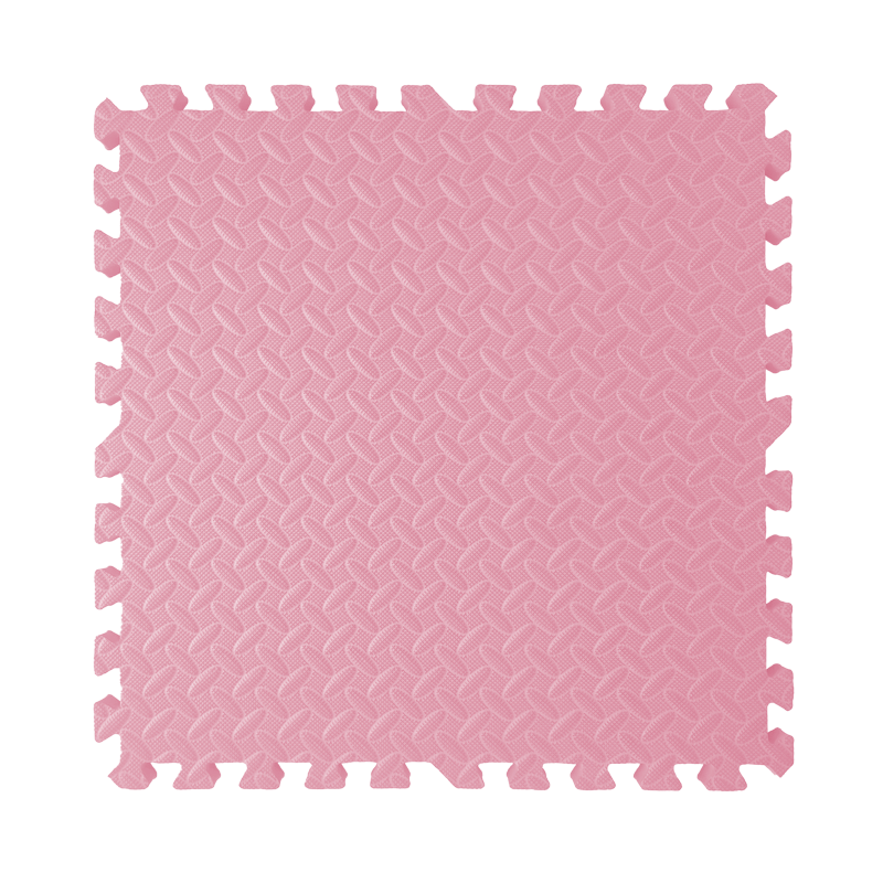 Budisi Foam Interlocking Floor Mat, Anti-Slip Crawling Pad for Living Room, Bedroom Bedside Rug, Pink, 60*60CM
