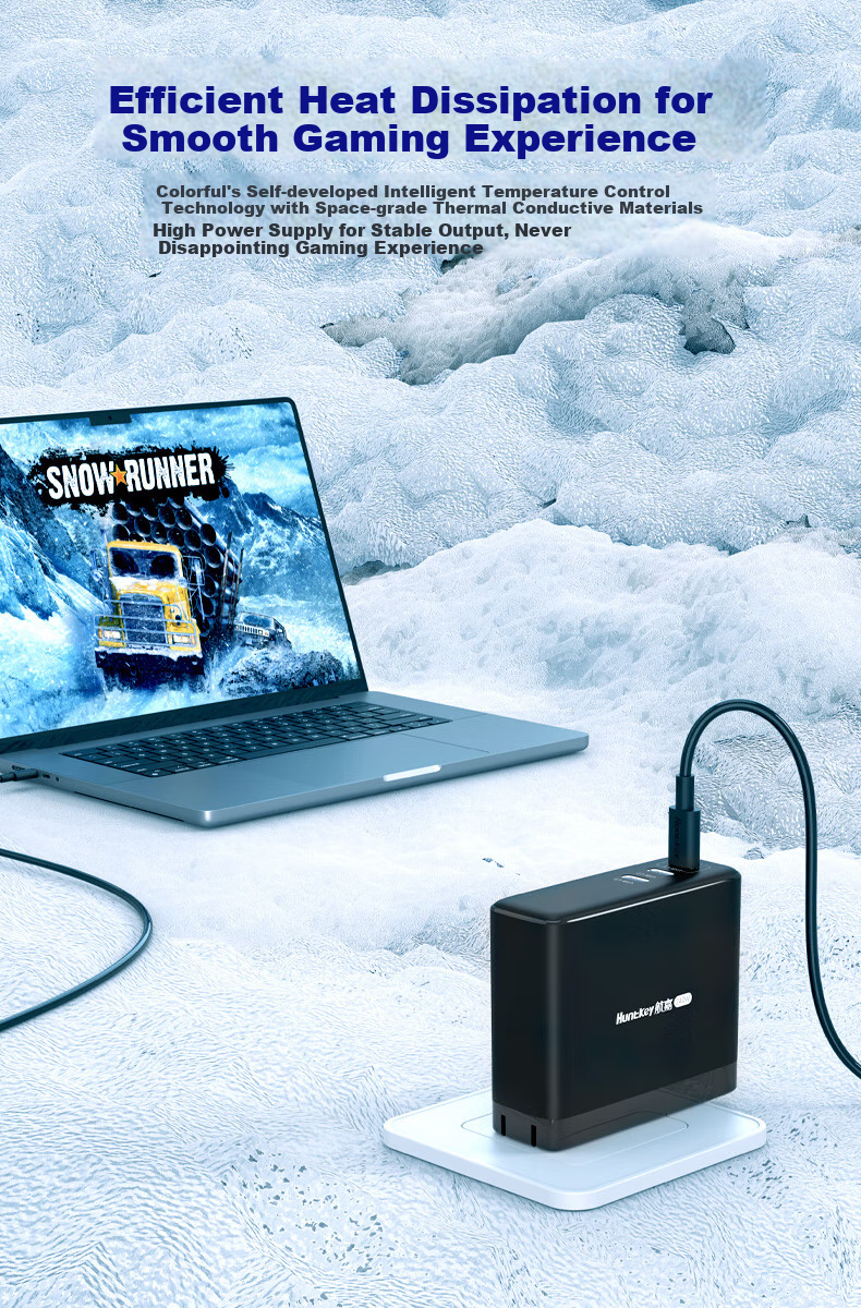 Huntkey High-Power S140 Pro GaN Charger 140W Multi-Port Fast Charger Type-C for Apple iPhone 17 Laptop 7