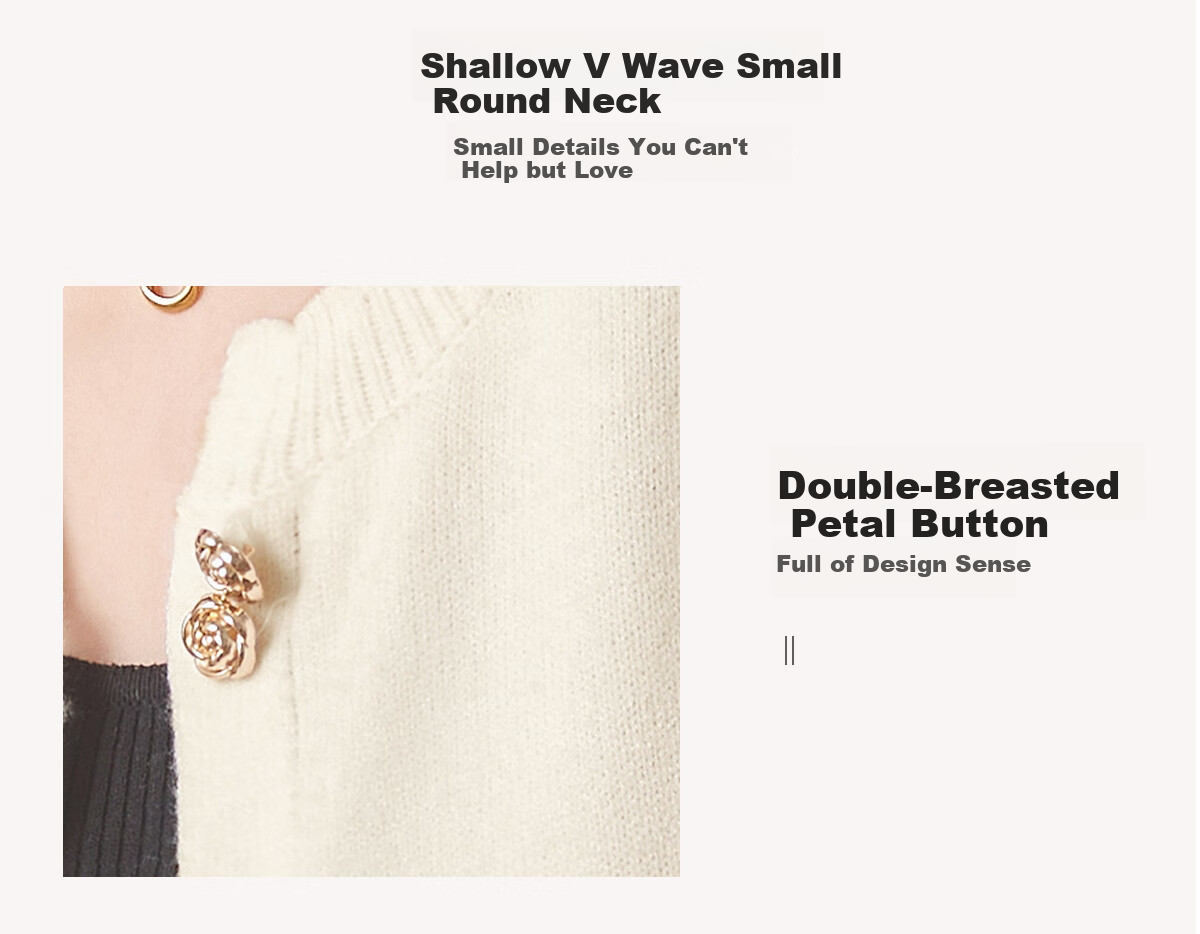 Chushen Autumn And Spring Women's Knit Sweater, Fashionable Simple Round Neck, Exquisite Button Knit Cardigan Sweater Coat S13KZ1682 4