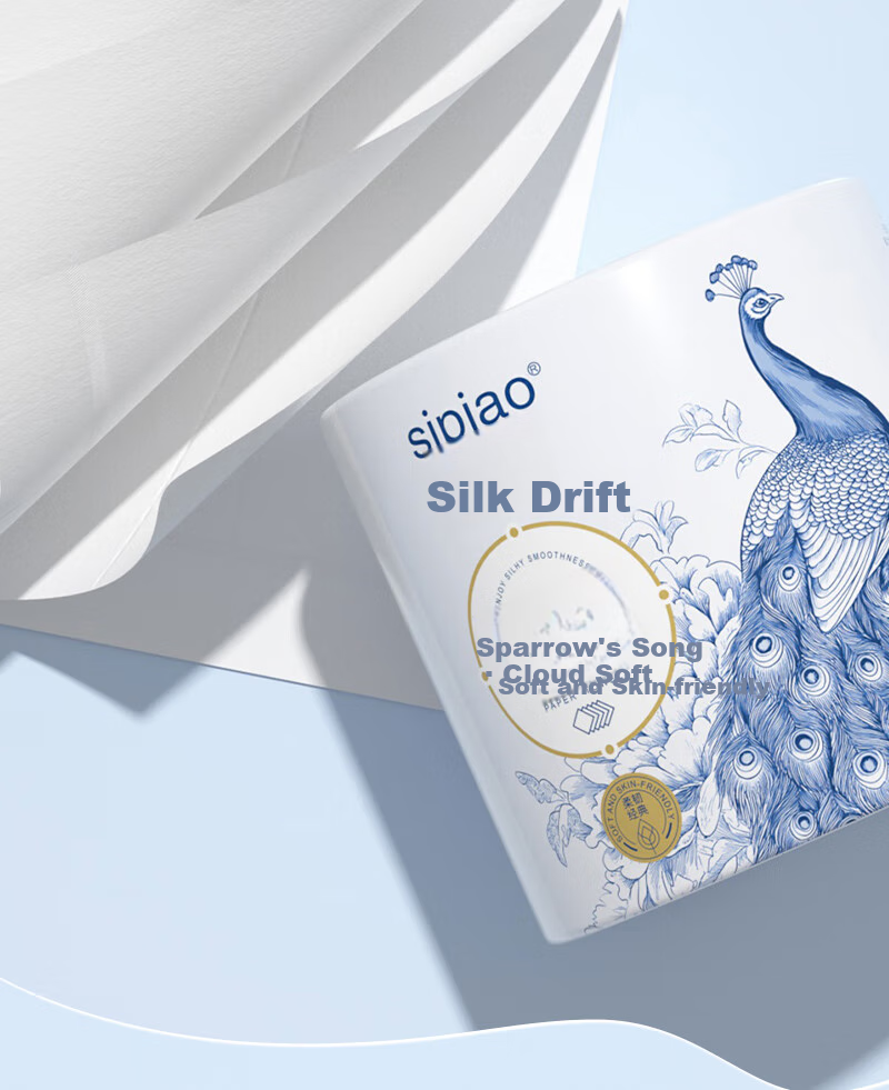 SIPIAO Core Roll Toilet Paper, 5-Ply, 130g, 24 Rolls, Wholesale Bulk Pack for Home Use, Bathroom Tissue And Toilet Paper 6