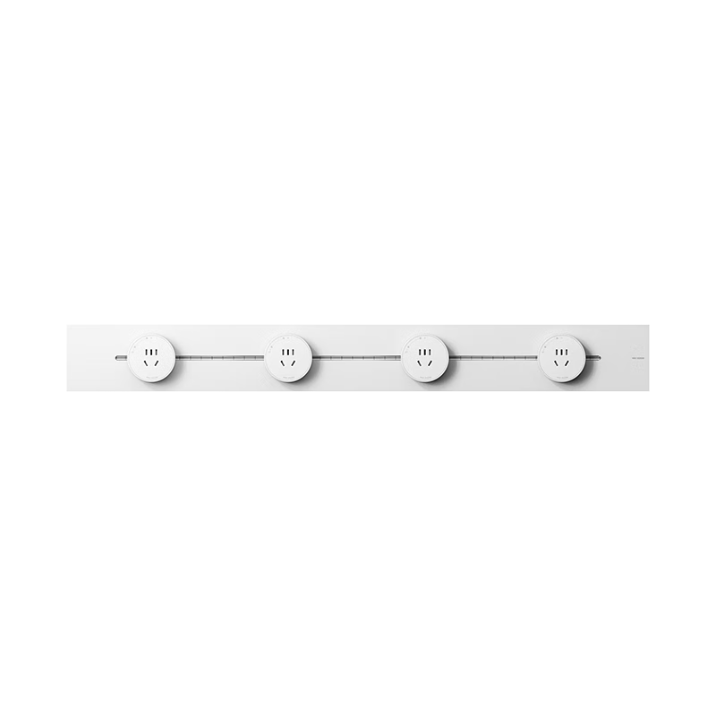 MI Surface-Mounted Slim Track Socket, Compatible with MI Smart Socket, Switch Socket Panel, 75cm Track + 4 Five-Hole Adapter Switches, Frost White