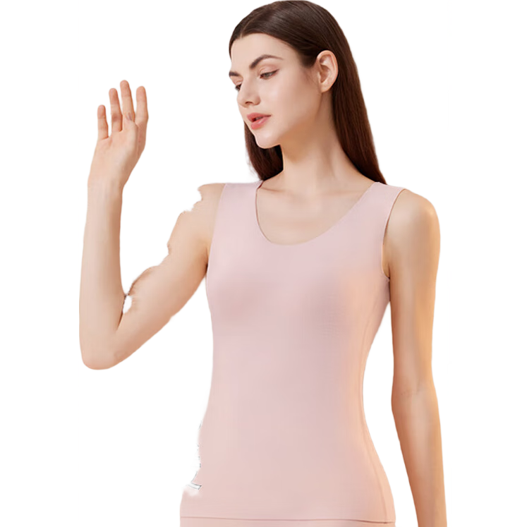 GUJIN Seamless Thermal Vest Women's Base Layer Camisole Polyester-Free Autumn Winter Antibacterial Close-Fitting Warmth