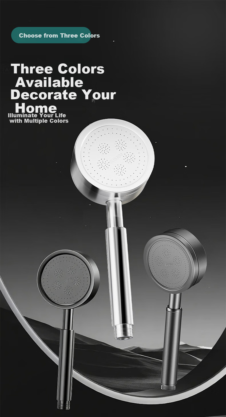 BSITN 304 Stainless Steel Pressurized Handheld Shower Head Single Nozzle Universal High-Pressure Showerhead BH032 9