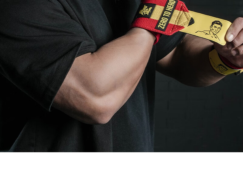 ZERO TO HERO Wrist Support Jinshicheng Collaboration Wrist Wraps Fitness Bench Press Training Deadlift Compression Anti-Sprain Assistance 16